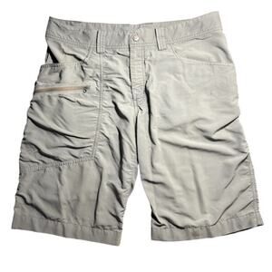 Arc'teryx Hiking Shorts Mens 34 Gray Nylon Hiking Outdoor Zip Pocket Performance